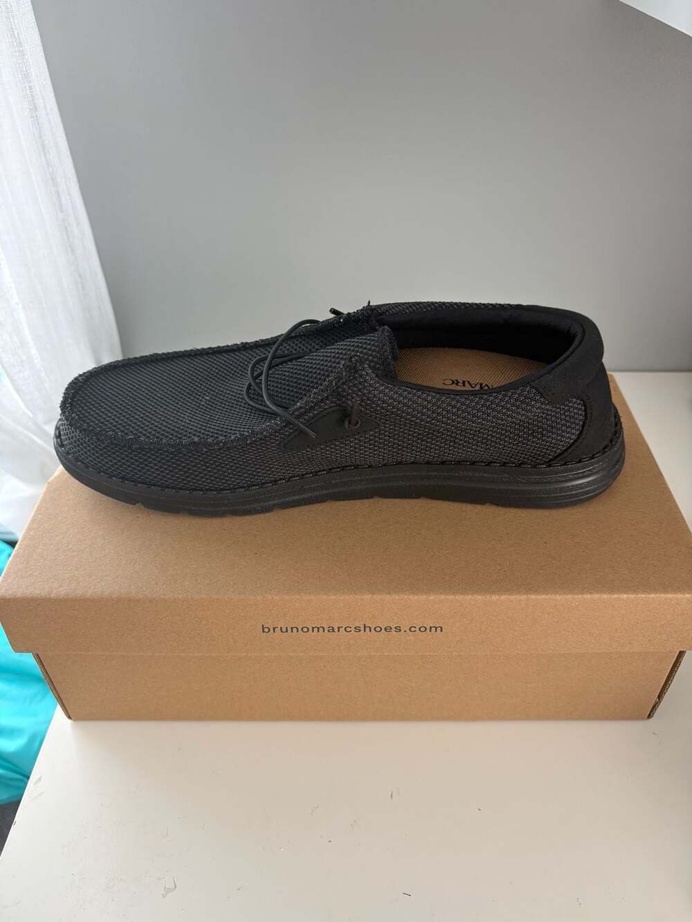 Bruno Marc Men's Mesh Casual Slip-On Loafer Black Size 11